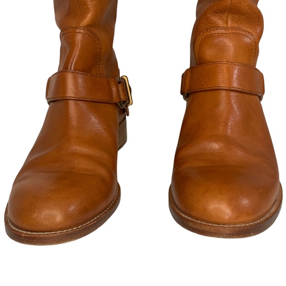 Coach Natalie cognac brown leather tall riding boots Women’s Size 7 - Picture 7 of 14